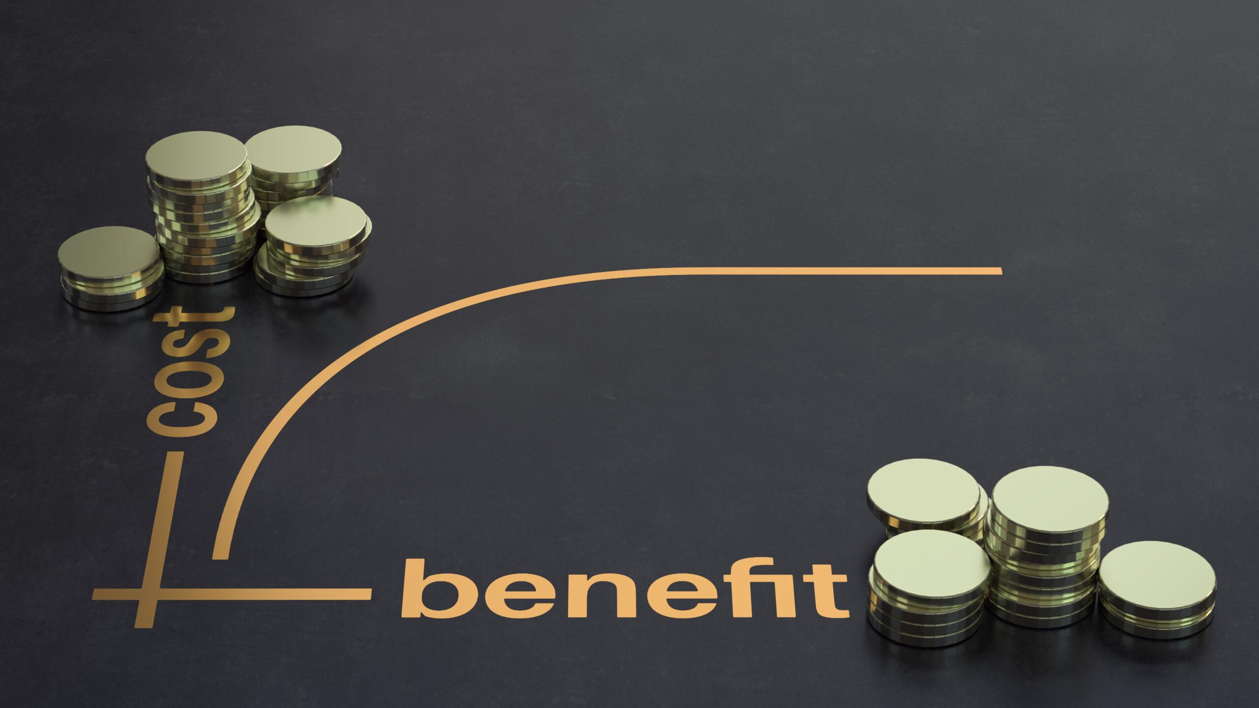 Cost-benefit analysis graph as header image